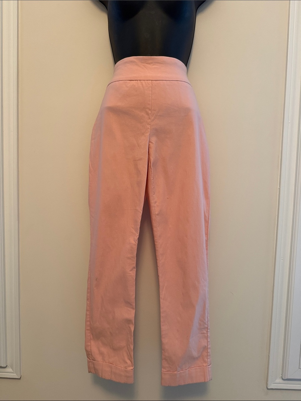 Tribal Peach Slim fit Cuffed Capri Pants